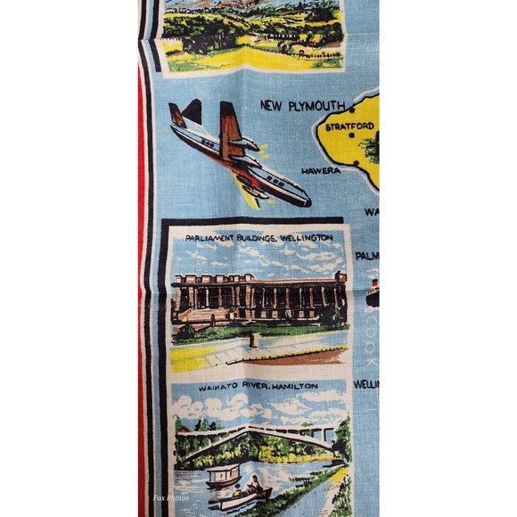 Pure Linen Fast Colours Kitchen Tea Towel New Zealand North Island Map 31x20 - Picture 9 of 16